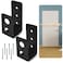 SECURITYMAN SecurityMan Heavy Duty 2x4 Door Barricade Brackets 700lbs of Force Door Brace Install in 2pc Thick 35mm Iron Metal U Bracket Rust Proof Gate Bar Holder for IndoorOutdoor Door Security Bar