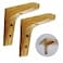 Dnyta 2pcs 4957 Large Wooden Triangle Brackets Corbels Decorative for Kitchen Cabinets Bookshelves Countertopswith Screws