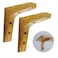 Dnyta 2pcs 4957 Large Wooden Triangle Brackets Corbels Decorative for Kitchen Cabinets Bookshelves Countertopswith Screws
