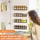 Bunoxea Spice Rack Wall Mounted 2 Pack Black1141x275x275in