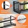 Bunoxea Spice Rack Wall Mounted 2 Pack Black1141x275x275in