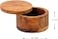 EDHAS Acacia Wood Salt or Spice Box with Swivel Cover Wooden Spice Herb Storage close at hand on your countertop