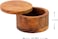 EDHAS Acacia Wood Salt or Spice Box with Swivel Cover Wooden Spice Herb Storage close at hand on your countertop