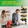 EUNOMOS Magnetic spice rack set for refrigerator space saver with rack Strong magnetic shelf for fridge extra storage Seasoning organizer for Kitchen