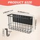 JIANWEI Magnetic Basket Organizers Fridge Kitchen Holder Magnetic Pen Holder Whiteboard Metal Wire Basket with Hooks SpaceSaving Fridge Spice Rack Organizer for Sponge Recipe WrapCOLORBlack