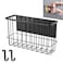 JIANWEI Magnetic Basket Organizers Fridge Kitchen Holder Magnetic Pen Holder Whiteboard Metal Wire Basket with Hooks SpaceSaving Fridge Spice Rack Organizer for Sponge Recipe WrapCOLORBlack