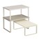 SONGMICS Cabinet Organizer Shelf Set of 3 Kitchen Counter Shelves Kitchen Storage Spice Rack Stackable Expandable Sand Beige UKCS220K01