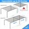 Tomorotec Expandable Shelf Organizer for Kitchen Countertop Metal Cabinet Pantry Shelf Spice Rack Organizer Space Saving Non Slip Rustproof Black