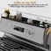 VANGAYH Magnetic Shelf for Stove Top Adjustable 1530 Stove Top Shelf Kitchen Magnetic Spice Rack Organizer Storage Stainless Steel Metallic Black