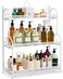 YIUKEA Bathroom Counter Organizer Spice Rack Countertop 3 Tier Counter Shelf Organizer for Bathroom Kitchen Bedroom Foldable White