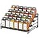 BOIVSHI 4 Tier Spice Rack for Cabinet Spice Rack Organizer Depth Adjustable Spice Holder for Countertop Cupboard Pantry Seasoning Shelf Metal Black 1 Pack