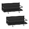 Thipoten Magnetic Spice Rack Strong Magnetic Shelf with 2 Removable Hooks Perfect Space Saver for Small Kitchen Apartment Awesome Metal Cabinet for Holding Spices Jars Bottle BeveBlack 2Pack