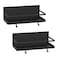 Thipoten Magnetic Spice Rack Strong Magnetic Shelf with 2 Removable Hooks Perfect Space Saver for Small Kitchen Apartment Awesome Metal Cabinet for Holding Spices Jars Bottle BeveBlack 2Pack