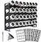 Ardier 4 Tier Spice Rack Organizer with 32 Square Spice Jars and 160 Spice Labels Set for Kitchen Cabinet Countertop Pantry or Wall Mount Matte Black