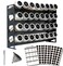Ardier 4 Tier Spice Rack Organizer with 32 Square Spice Jars and 160 Spice Labels Set for Kitchen Cabinet Countertop Pantry or Wall Mount Matte Black