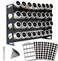 Ardier 4 Tier Spice Rack Organizer with 32 Square Spice Jars and 160 Spice Labels Set for Kitchen Cabinet Countertop Pantry or Wall Mount Matte Black