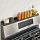 TEO Silicone Magnetic Stove Top Shelf 30 Inch Over Stove Spice Rack Shelf for Back of Range Kitchen Stovetop Storage Organizer Black