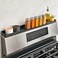 TEO Silicone Magnetic Stove Top Shelf 30 Inch Over Stove Spice Rack Shelf for Back of Range Kitchen Stovetop Storage Organizer Black