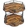 SNTD Spice Rack Lazy Susan Organizer for Cabinet Rotating Spice Organization 2 Tier Adjustable Lazy Susan Turntable Spice Cabinet Organizer for Kitchen Countertop Pantry Wood 10 Inch Seasoning Storage