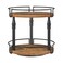 HOOBRO Lazy Susan Organizer Spice Rack 2Tier Height Adjustable Rotating Spice Organizer for Kitchen Countertop and Cabinet Rustic Brown BF05TL01