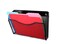 Huron Hanging Wall File Organizer Mail Sorter Document Folder Holder Clipboard Storage Organization Black Metal Mesh