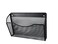 Huron Hanging Wall File Organizer Mail Sorter Document Folder Holder Clipboard Storage Organization Black Metal Mesh