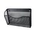 Huron Hanging Wall File Organizer Mail Sorter Document Folder Holder Clipboard Storage Organization Black Metal Mesh