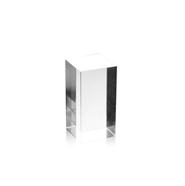 RY DISPLAY Clear Polished Acrylic Cube Display Block Jewelry Stand Ring Showcase Holder 2 x 2 x 3