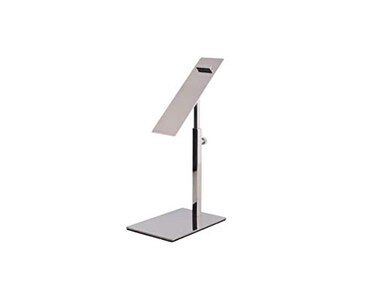 RY DISPLAY 1 pcs Modern Mirror Polished Shoe Riser Sandal Shoe Store Metal Shoe Display Stand Rack Stand Adjustable Height Mirror Silver
