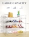 Kitsure Shoe Rack for Closet Sturdy and LongLasting Shoe Shelf Shoe Rack for Entryway Personalized DIY Shoe Organizer Shoe Rack Organizer for SpaceSaving 276 x 118 x 226 White