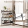 Refrze Shoe Rack for Front Door Entrance 4 Tier HeightAdjustable Metal Shoe Rack Sturdy Wooden Top and Tiltable Steel Frame Heavy Duty Shoe Organizer for BathroomBedroomKitchenInclude Hook