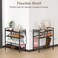 Refrze Shoe Rack for Front Door Entrance 4 Tier HeightAdjustable Metal Shoe Rack Sturdy Wooden Top and Tiltable Steel Frame Heavy Duty Shoe Organizer for BathroomBedroomKitchenInclude Hook