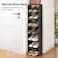 Kitstorack Shoe Racks for Closet 5 Tiers Stackable Shoe Rack for Front Door Entrance Free Standing Plastic Shoe Stand Narrow Tall Vertical Shoe Rack Closet Shoe Organizer for Small Spaces Shoe Storage