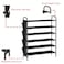 SUOERNUO Shoe Rack Storage Organizer 6 Tier Free Standing Metal Shoe Shelf Shoe Organizer with Side 8 Shoes Pockets for Entryway Closet BedroomBronze