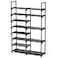ROJASOP Shoe Rack Organizer 8Tier Metal Shoe Rack for Closet Entryway Garage 2632 Pairs Tall Shoe Boot Storage Shelf with 15 Hooks Stackable Large Shoe Stand