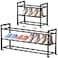 Bumusty 3Tier Expandable Shoe Rack for Closet 1833 Adjustable Shoe Rack for Small Space Small Shoe Organizer for Front Door Sturdy Metal Black