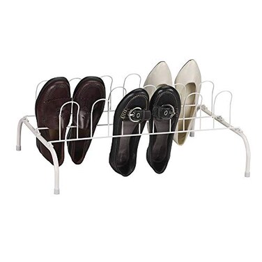 Household Essentials 9Pair Wire Shoe Rack White