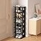 HAIXIN Vertical Narrow Tall Shoe Rack for Front Door Entrance 7Tier Sturdy Stackable Shoe Rack Organizer for Closet Entryway Corner Shoe Storage Shelf Shoe Cubby