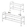 Gonfoam Shoe Rack for Closet Expandable Shoe Organizer Storage Shelf Adjustable Metal Free Standing Small Closet Shoe Rack for Entryway Doorway 2Tier White