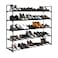 Home-Complete HomeComplete Shoe Rack 5Tier Shoe Organizer for Closet Bathroom Entryway Shelf Holds 25 Pairs Sneakers Heels Boots Black