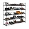 Home-Complete HomeComplete Shoe Rack 5Tier Shoe Organizer for Closet Bathroom Entryway Shelf Holds 25 Pairs Sneakers Heels Boots Black