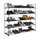 Home-Complete HomeComplete Shoe Rack 5Tier Shoe Organizer for Closet Bathroom Entryway Shelf Holds 25 Pairs Sneakers Heels Boots Black