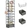 OYREL Tall Shoe Rack Narrow 10 Tier Shoes Rack 20 25 Pairs Shoe Storage Organizer for Closet Sturdy Metal Shoe Shelf Shoe Stand with 2 Boxes 1 Hook