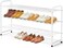 KEETDY 3Tier Long Shoe Rack for Closet Metal Shoe Organizer for Entryway Wide Stackable Shoe Storage Shelf with Sturdy Wire Grid for Closet Floor Bedroom White