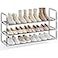 SONGMICS 3Tier Shoe Rack Shoe Storage for Hallway Closet Slim and SpaceSaving Metal Frame NonWoven Fabric Shelves Grey ULSH053G01V1