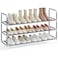 SONGMICS 3Tier Shoe Rack Shoe Storage for Hallway Closet Slim and SpaceSaving Metal Frame NonWoven Fabric Shelves Grey ULSH053G01V1