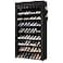 Laiensia 9Tier Vertical Shoe Rack Organizer Space Saving Shoe Storage Organizer NonWoven Cover Shoe Shelf Holds 3645 Pairs for Bedroom Hallway Closet Entryway Black