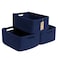 MiniArk Large Storage Baskets for Shelves Closet Organizers Bins for Clothes Blanket Towels Baby Nursery Toy Baskets Box Woven Rope Baskets 17 x 13 x 75 3 Packs Navy Blue