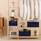 MiniArk Large Storage Baskets for Shelves Closet Organizers Bins for Clothes Blanket Towels Baby Nursery Toy Baskets Box Woven Rope Baskets 17 x 13 x 75 3 Packs Navy Blue