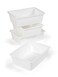 Humble Crew Large Plastic Storage Bins for Kids Set of 4 Sturdy Toy Organizer Bins for Playroom Nursery Classroom Bedroom Storage White